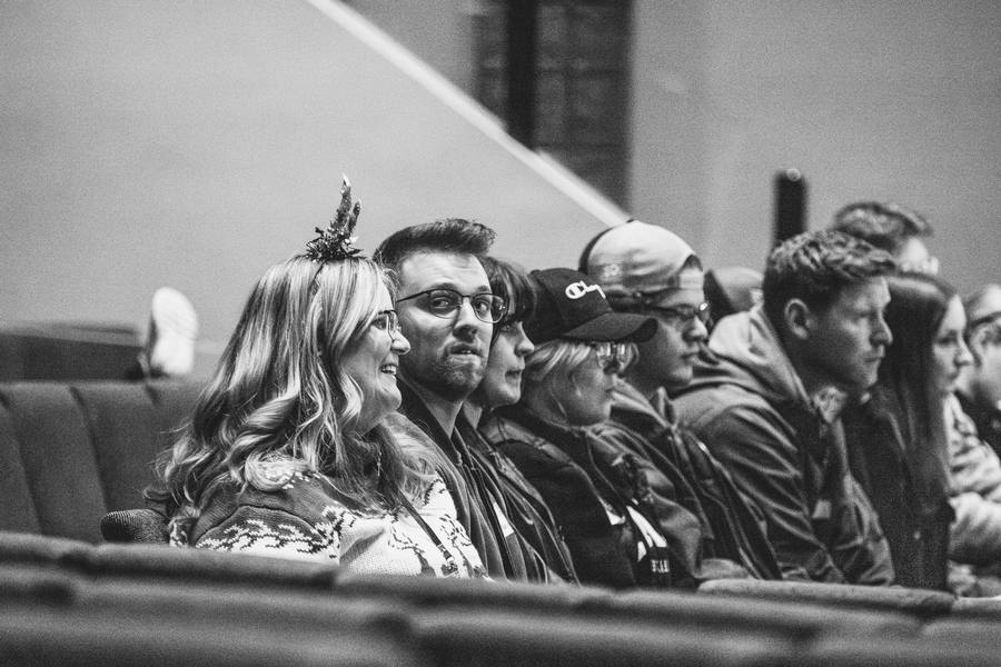 Young people in the crowd